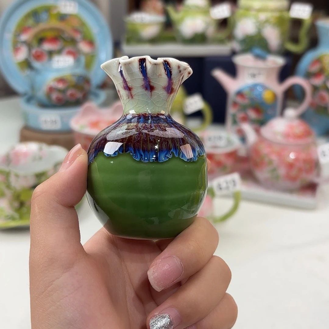 景德镇手绘高温釉下彩陶瓷茶具