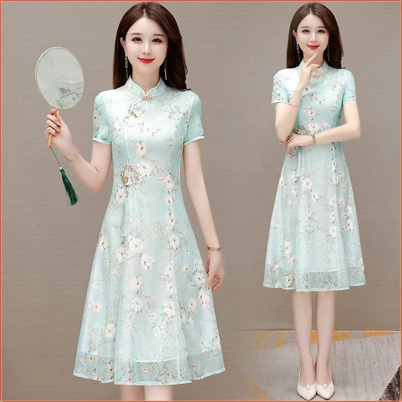 洋气衣服女新中式国风改良旗袍女夏2025新款年轻款高端品牌小个妈