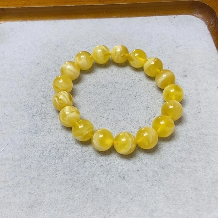 蜜蜡未镶嵌裸石手串