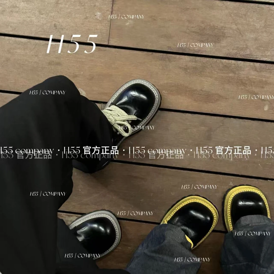 H55-复读胶片-做旧系列手作乐福小皮鞋5.5cm21-2825-RD