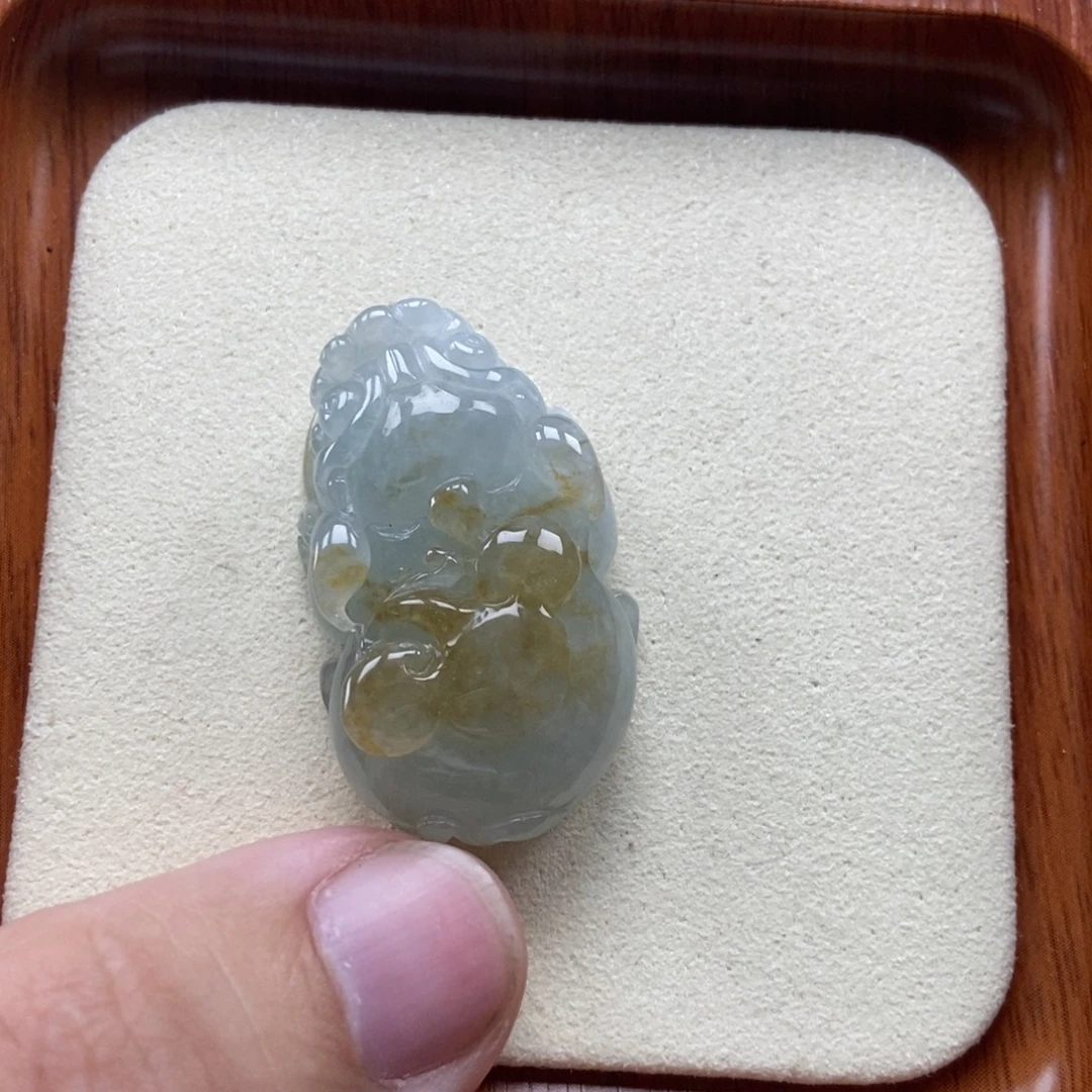方***哥颈饰未镶嵌翡翠如意貔貅吊坠