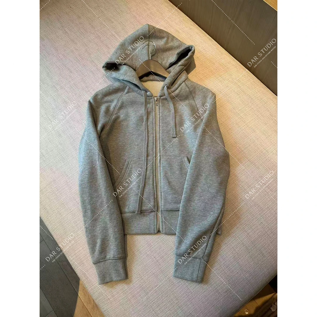 DAR STUDIO 深圳货【小熊卫衣】2025冬季新款拉链连帽卫衣 88549