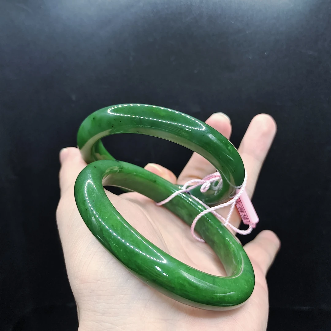 【李想精选】和田玉宽条手镯Y36【多样性发其一】圈口52-64mm