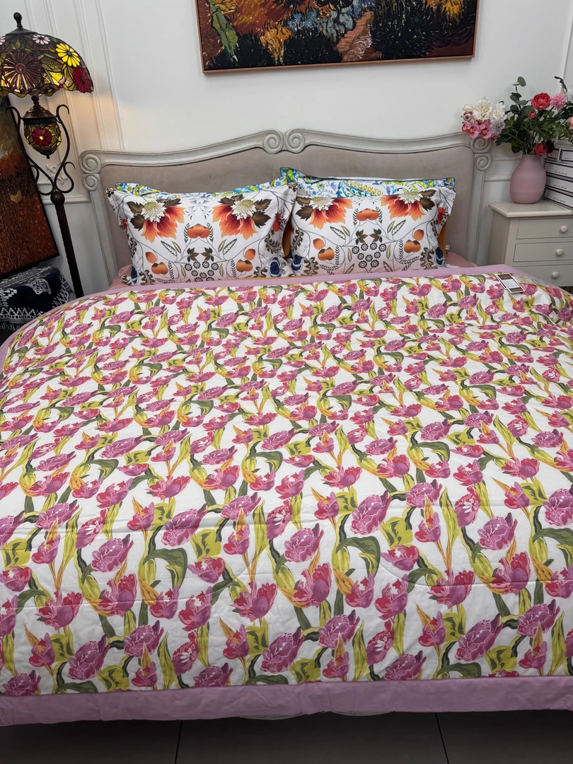 【花戒指】小调调特色纯棉小细布可水洗棉花被-哈洛