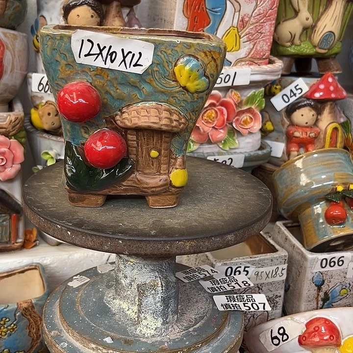 粗陶材质多肉花盆