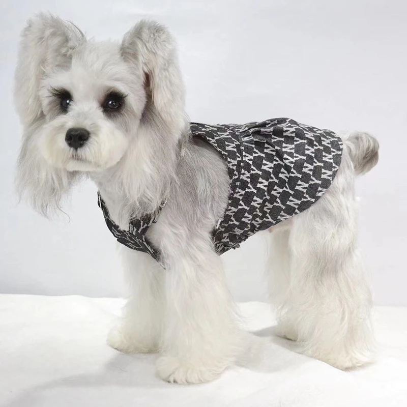 潮牌宠物衣服夏季薄款小型犬宠物裙子泰迪比熊博美雪纳瑞猫咪柴犬