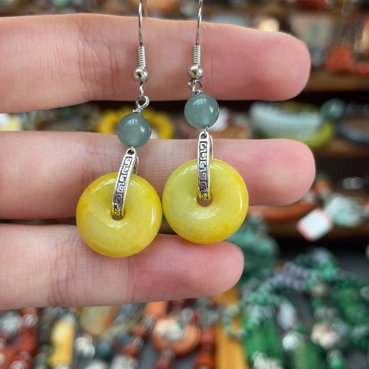 翡翠未镶嵌耳饰饰品