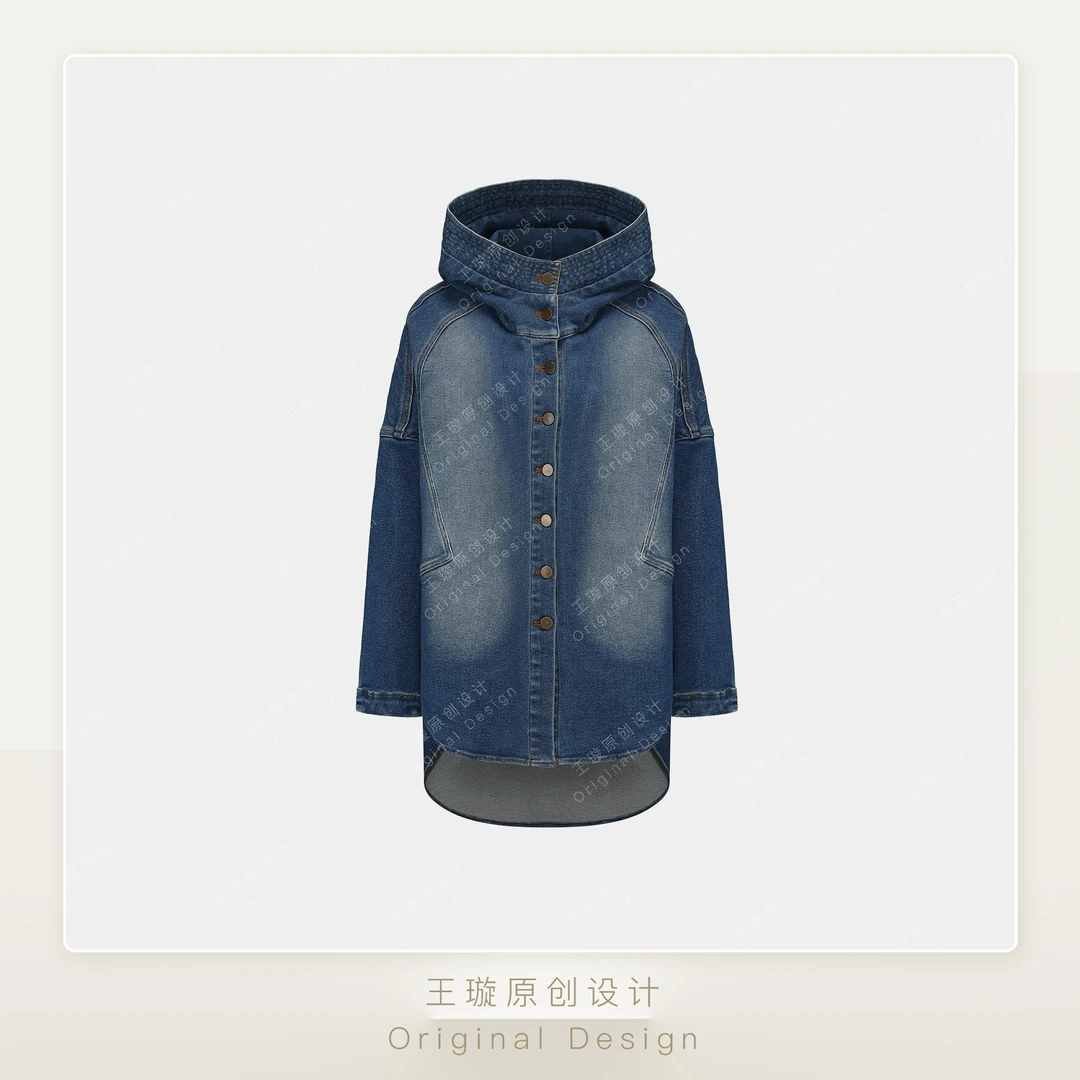 南伽牛仔帽衫王璇原创设计