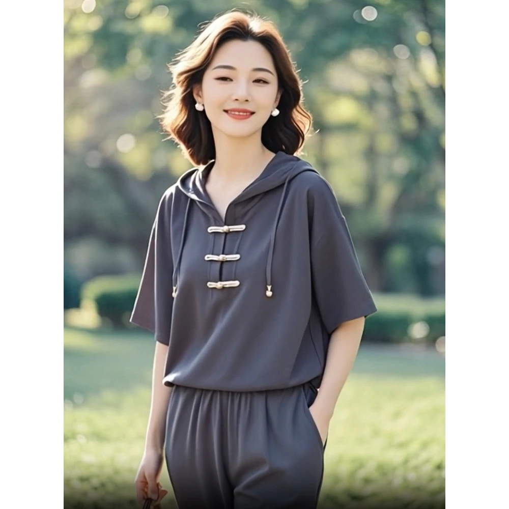 新中式国风宽松舒适遮肉显瘦套装JYSDGZ3905 130718