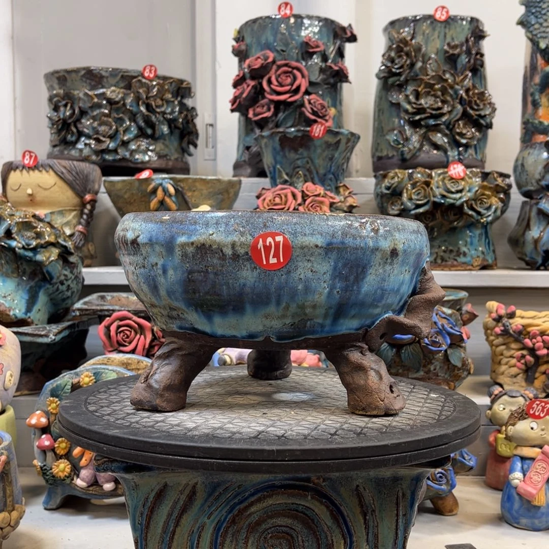 陶瓷微瑕127 号陶然花盆