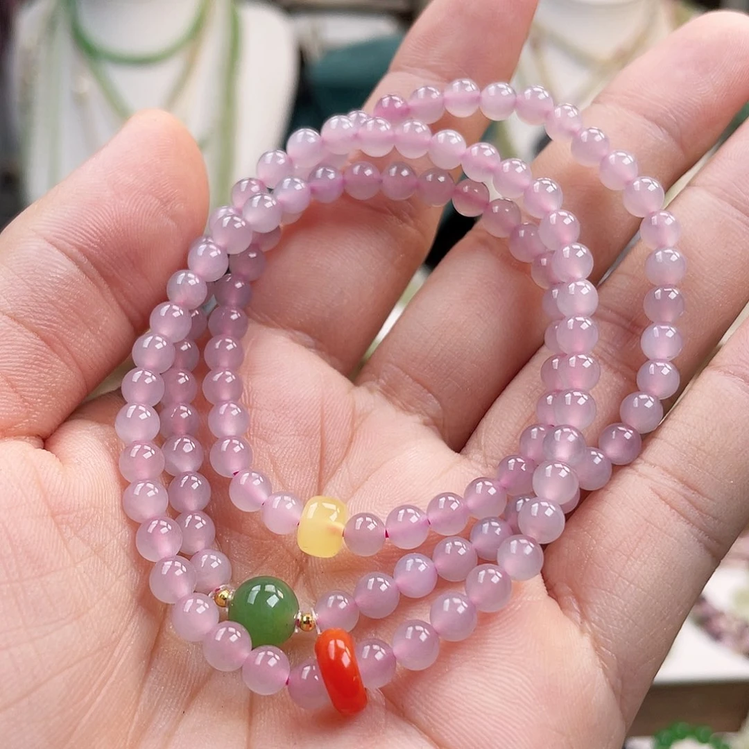 18K金镶嵌手链和田玉5