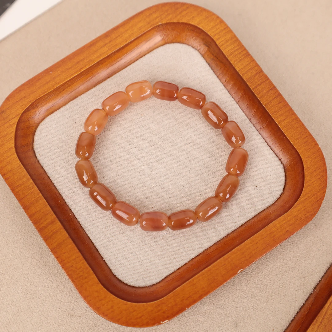 合金手链 LZ2454-1 10mm胡桃色老型珠小点位琉璃手串