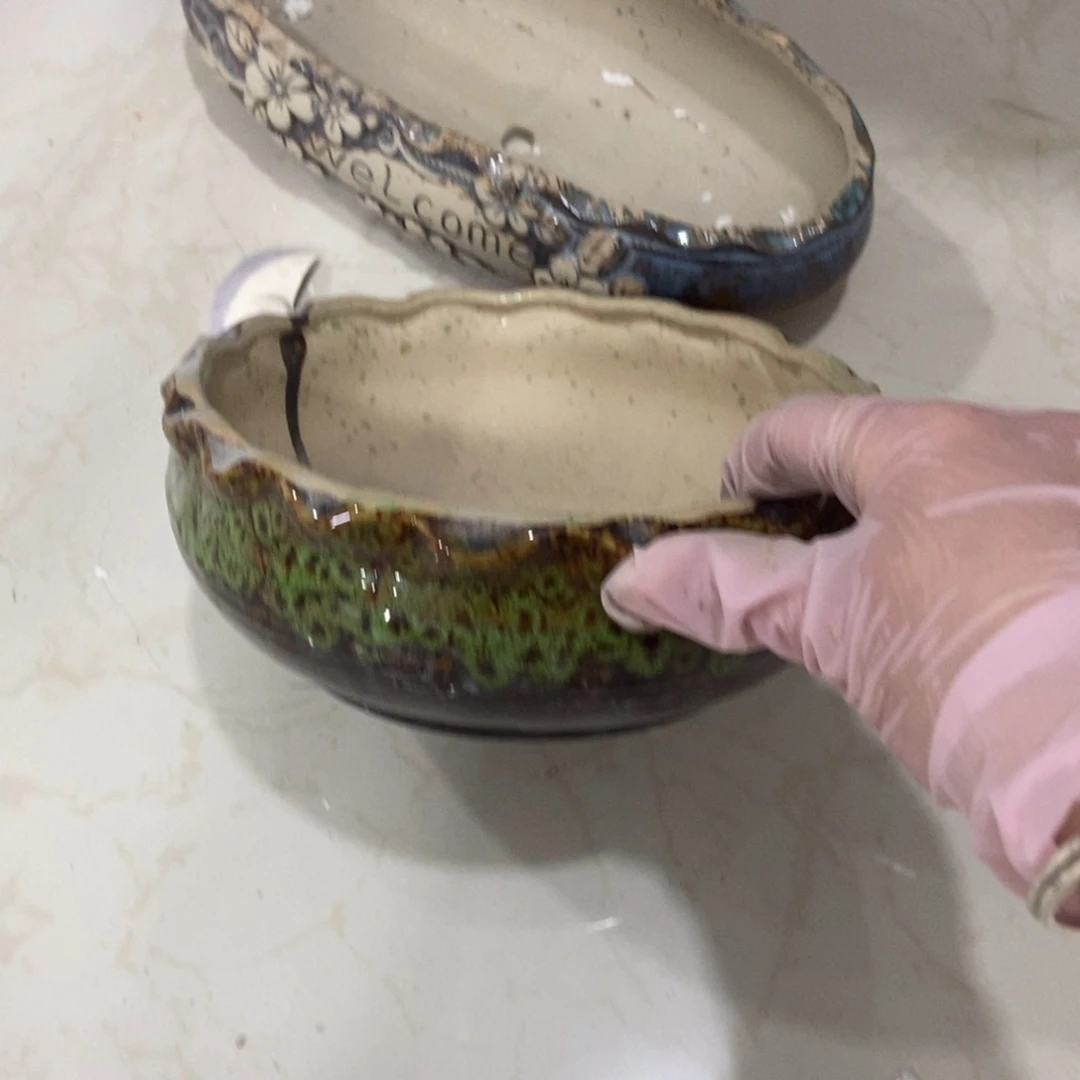 红陶高温陶瓷花盆