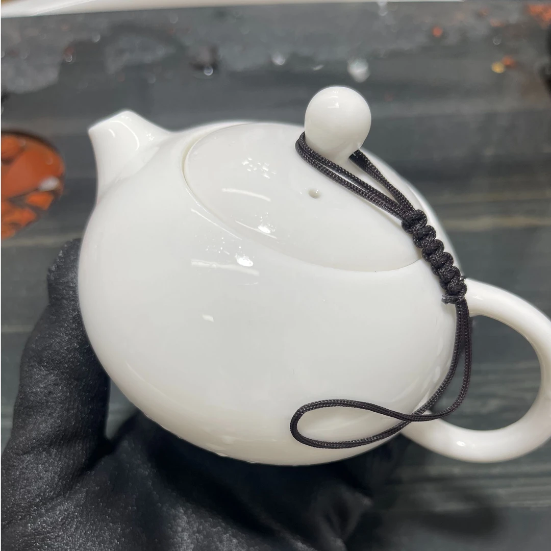 羊脂玉瓷陶瓷西施泡茶壶