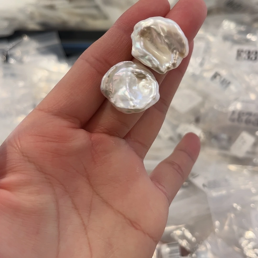 淡水珍珠耳饰银S925镶嵌