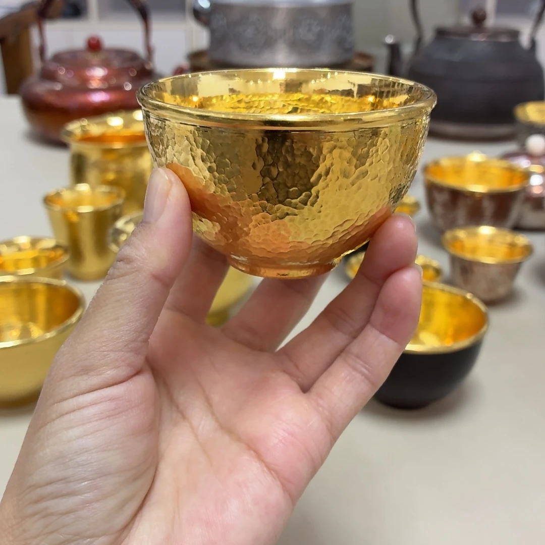 李小鹤里外金足金4克仿古杯100毫升