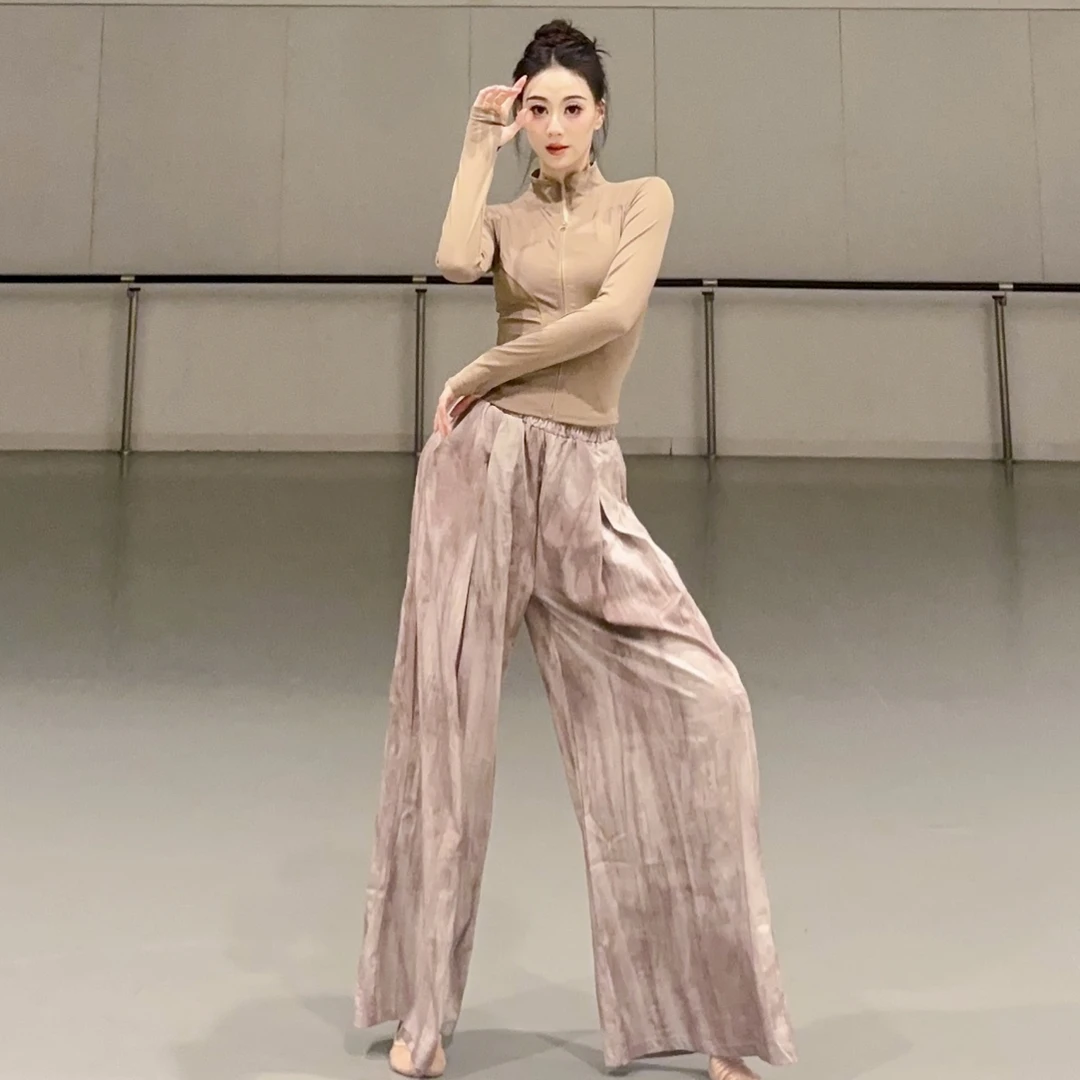舞木木舞服 爆款宽松扎染练功舞蹈艺术日常穿练功裤阔腿裤