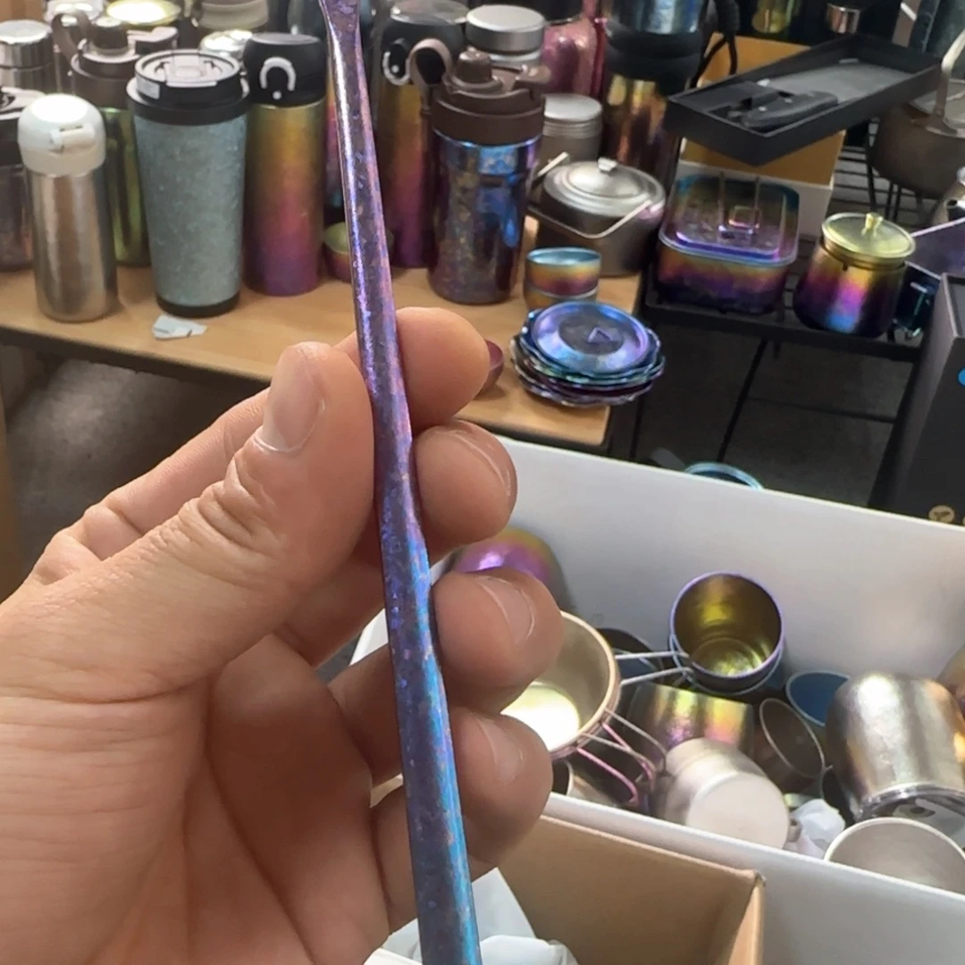 塑料孔雀蓝微瑕搅拌棒