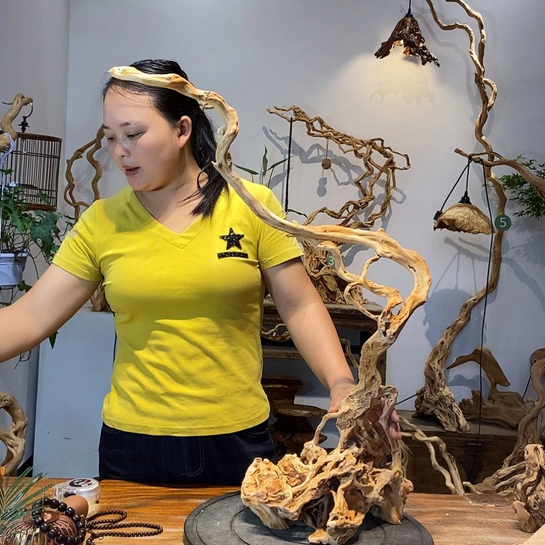 石***人天然根雕陶制艺术品