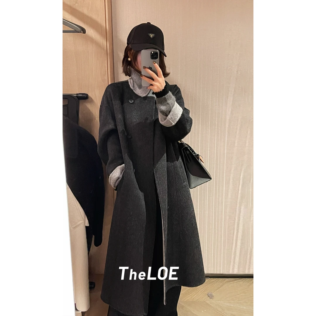 TheLOE/【欧州澳毛羊驼大衣】1200g中长款呢子大衣#LE-B2786