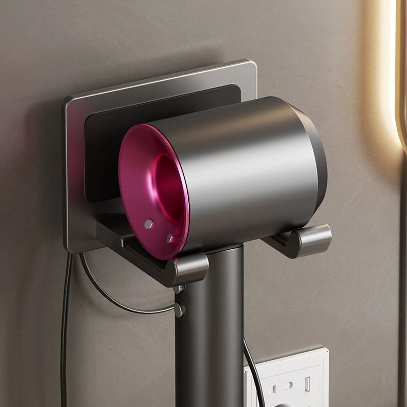 吹风机置物架免打孔卫生间吹风筒支架浴室壁挂式电吹风收纳放置架