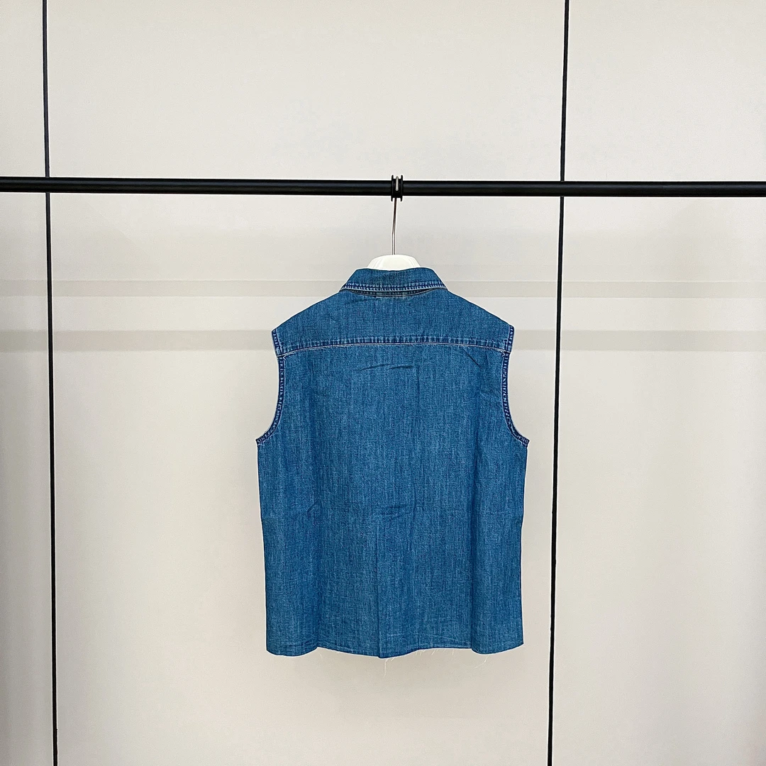 【MAODOU】5414 星霜轨迹 谬家牛仔马甲 时尚休闲百搭无袖马夹