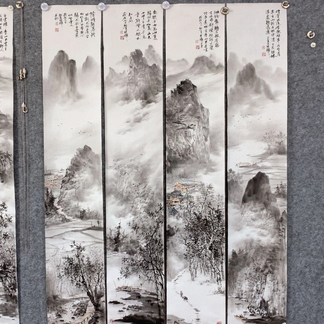 国画山水作品写意