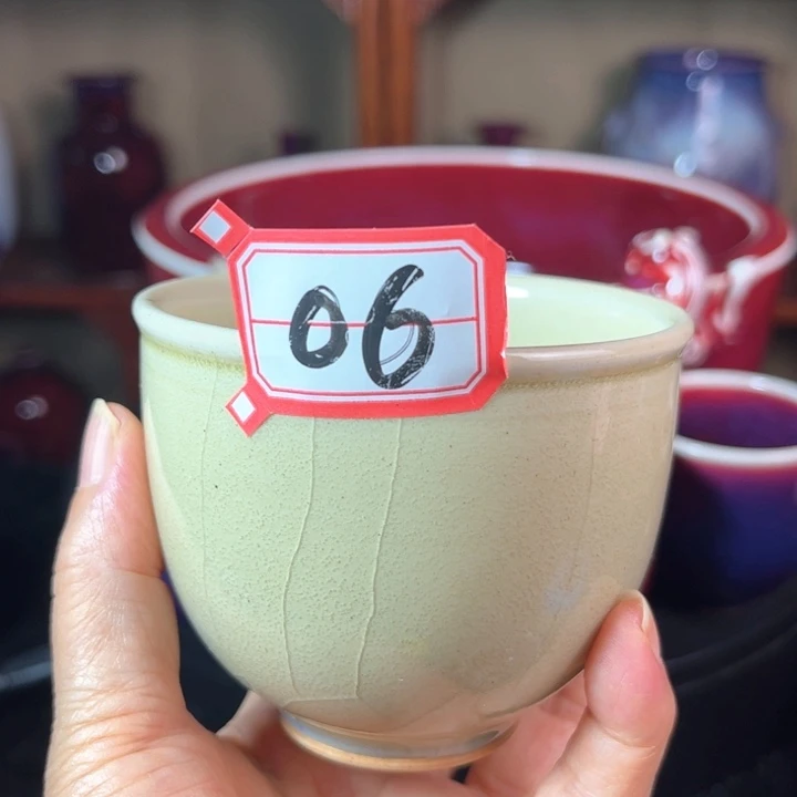 瓷片钧瓷手工艺品杯子