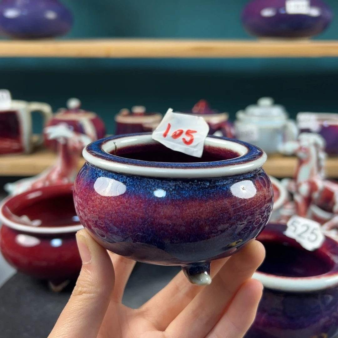 瓷片A*C微瑕香炉纯手工