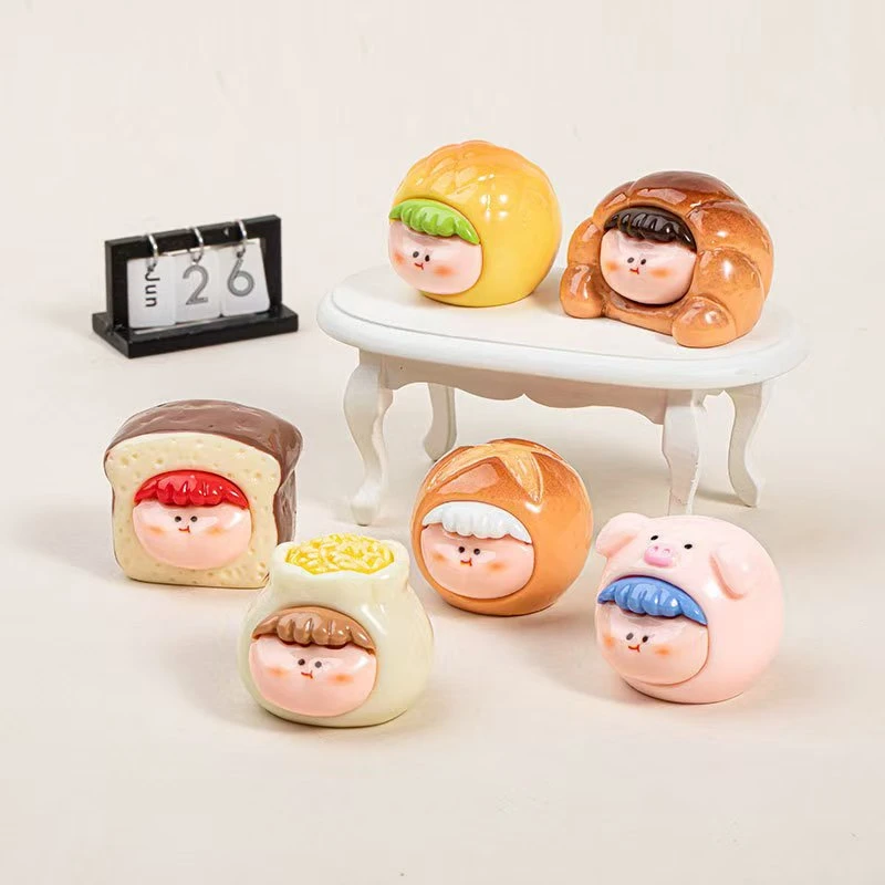 微缩场景摆件 碳水面包早餐莉莉丝 diy饰品钥匙扣配件