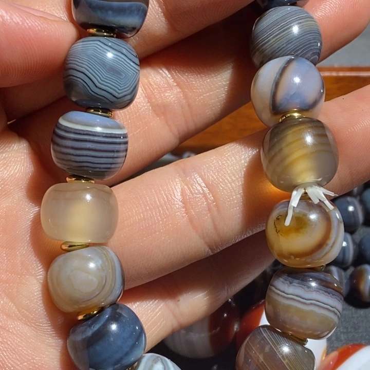 月***片玛瑙/玉髓未镶嵌项链