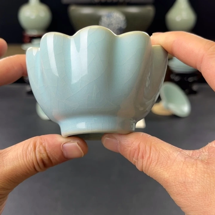 杯用****5天青釉莲花主人杯全品