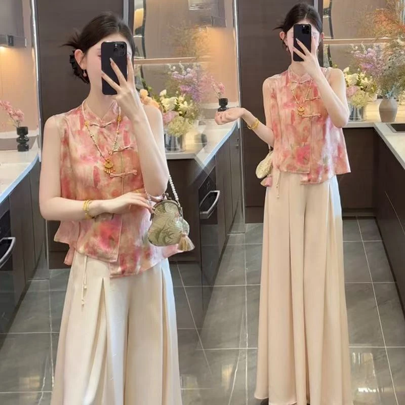 2025夏日新中式超火一整套穿搭女士新款国风小众漂亮超好看两件套