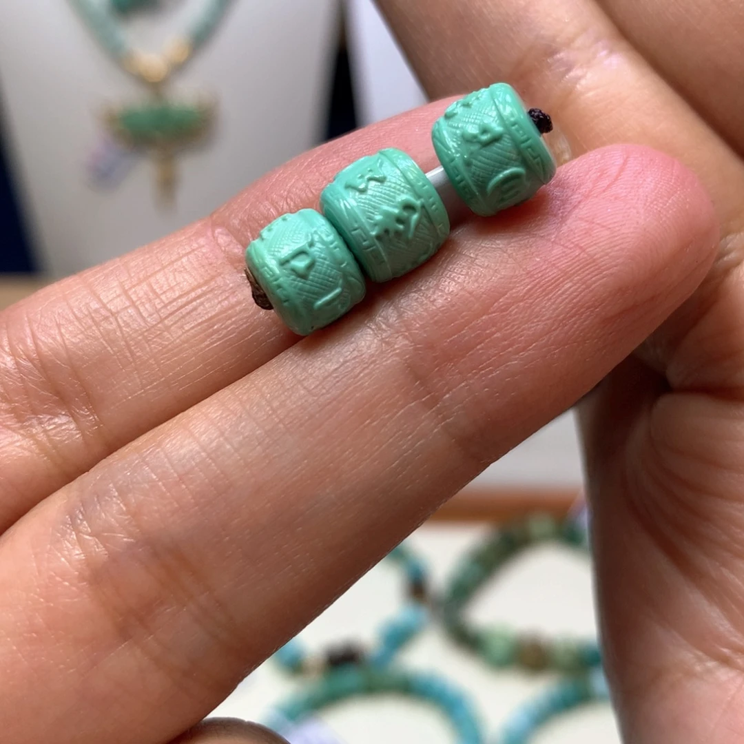 未镶嵌绿松石六字墩子