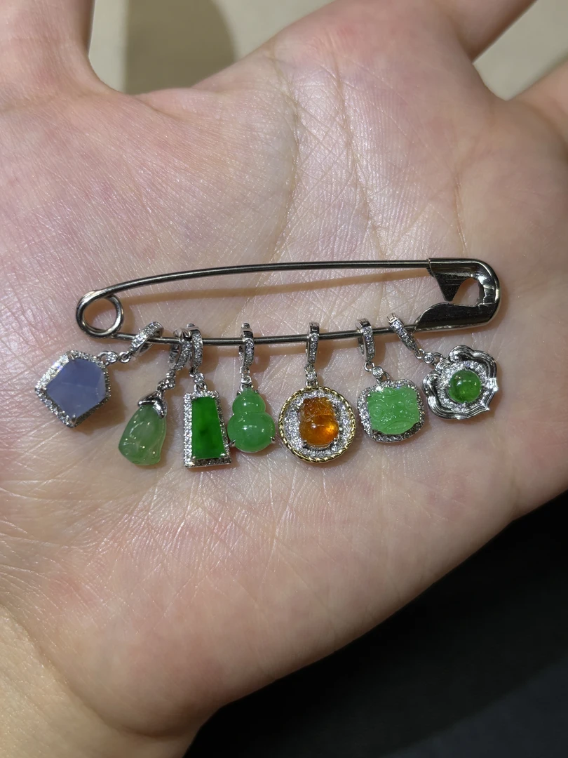 【彩虹盘】翡翠吊坠-多样性发一件-CZX01 |CXQ21