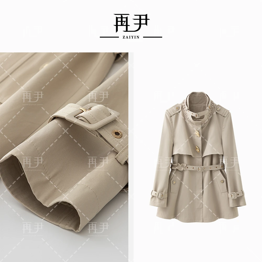 【岛屿来信】新款小众买手店气质高级轻奢时尚风衣GY25CT070105