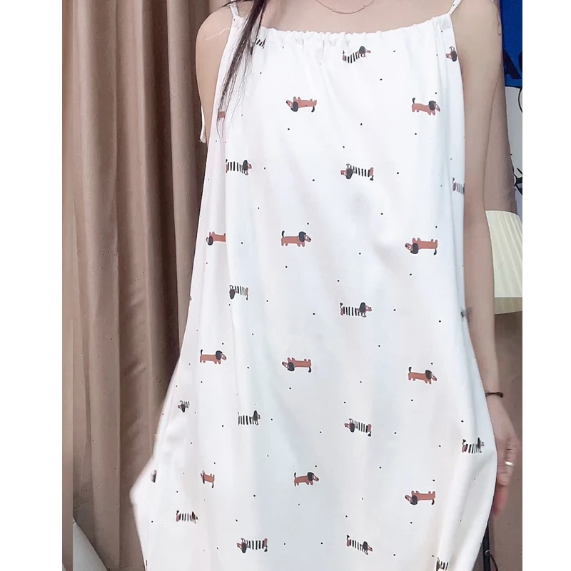 【腊肠狗】吊带睡衣女带胸垫休闲时尚出片可外穿女士连衣裙