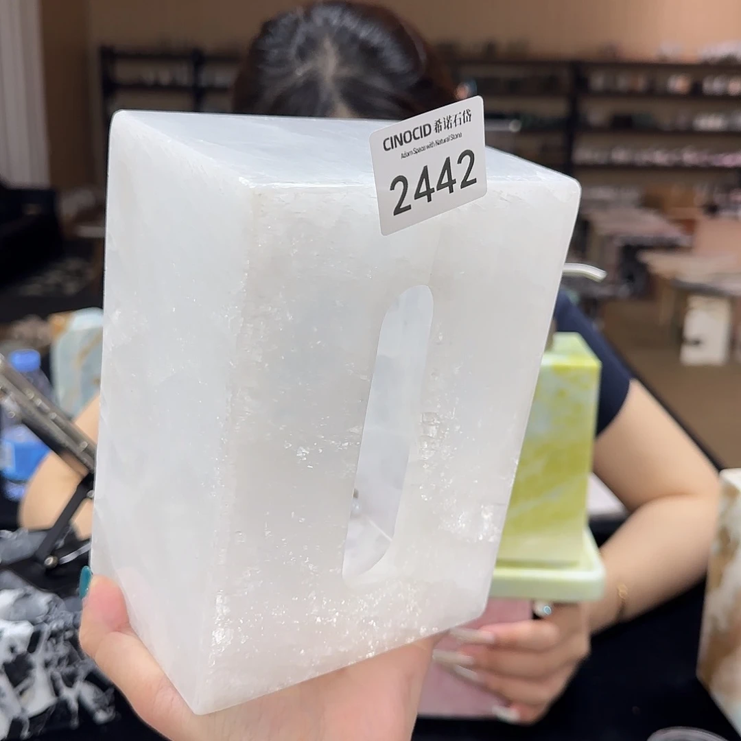可*丽2442白水晶小纸巾盒