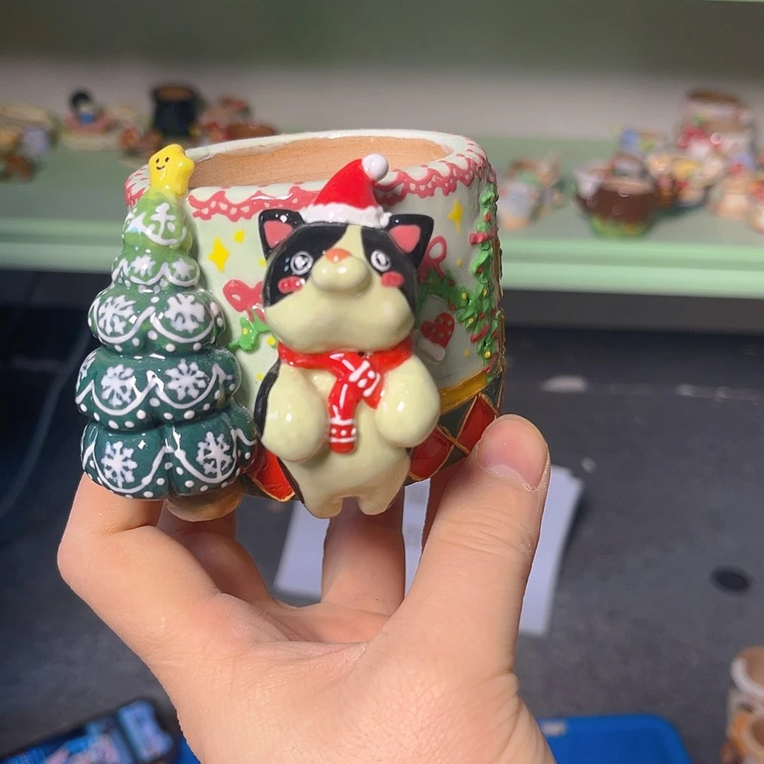 红陶老梧家瑕疵多肉花盆