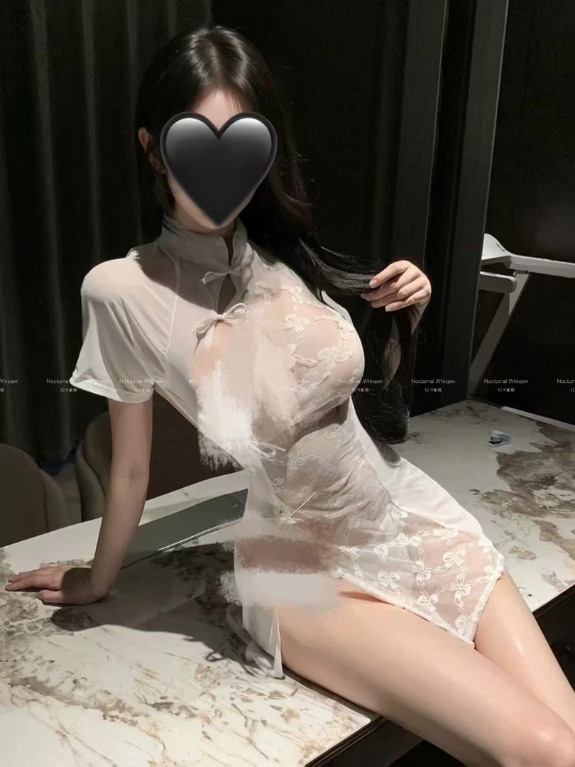 暗夜蜜语【一帘幽梦】复古纯欲修身旗袍女刺绣镂空短性感露背睡衣