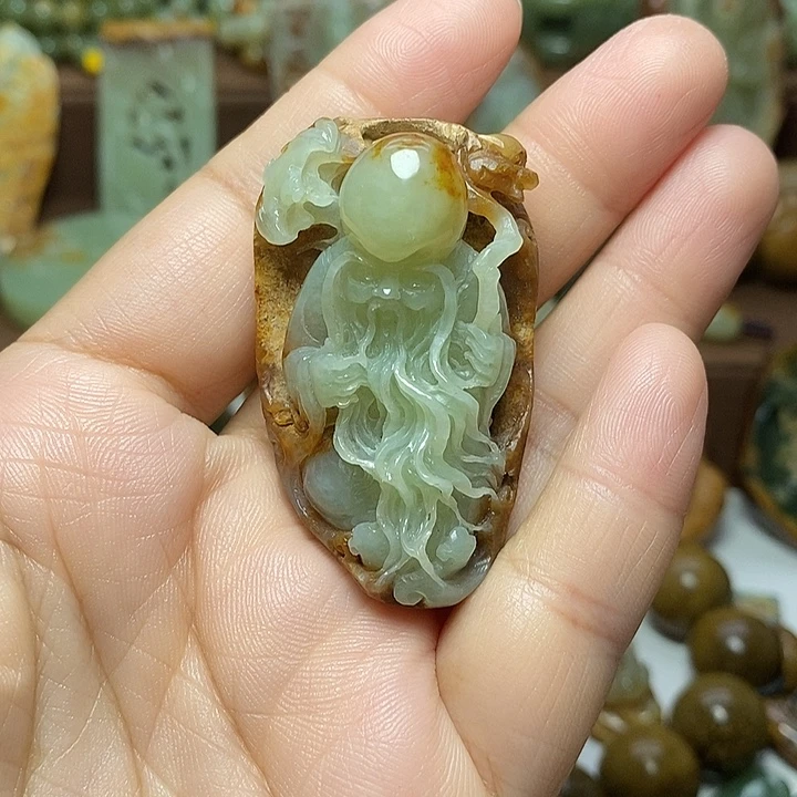 中***人岫岩河磨玉（透闪石质玉）未镶嵌颈饰