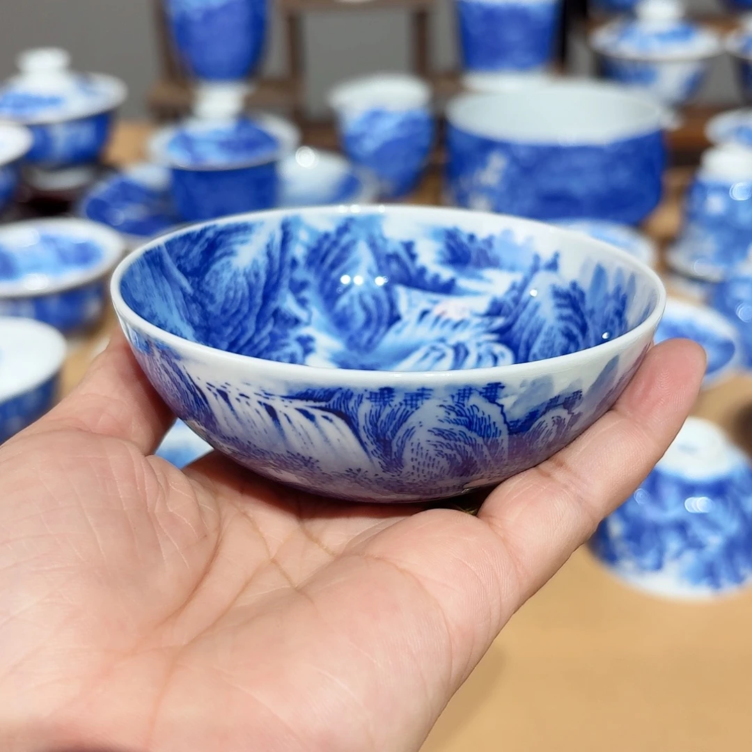 X***.景德镇纯手绘普洱杯微瑕