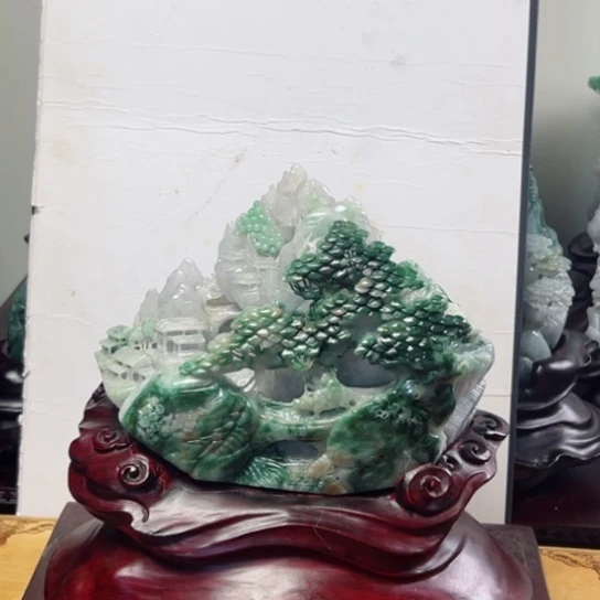 翡翠摆件未镶嵌孤****童翡翠