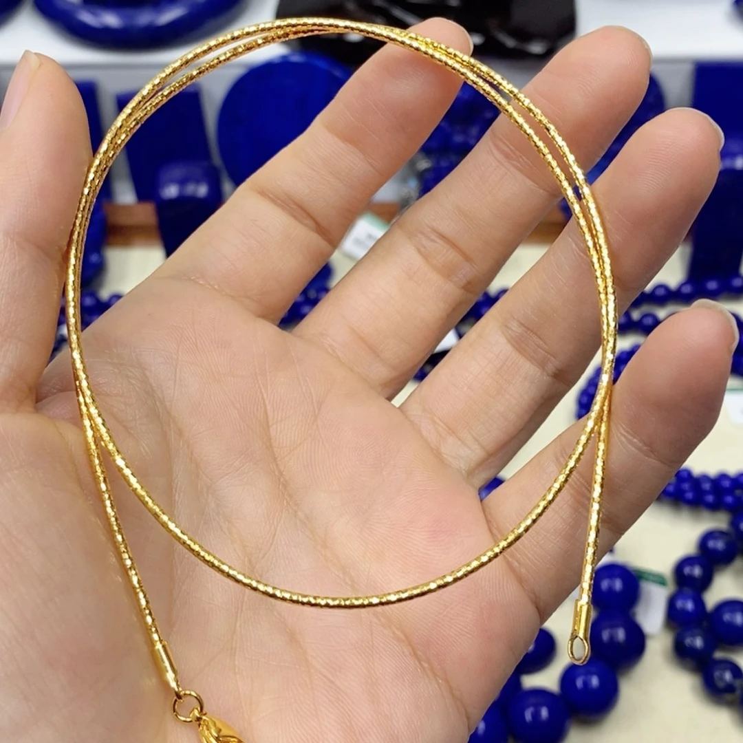 青金石颈饰银S925镀金镶嵌