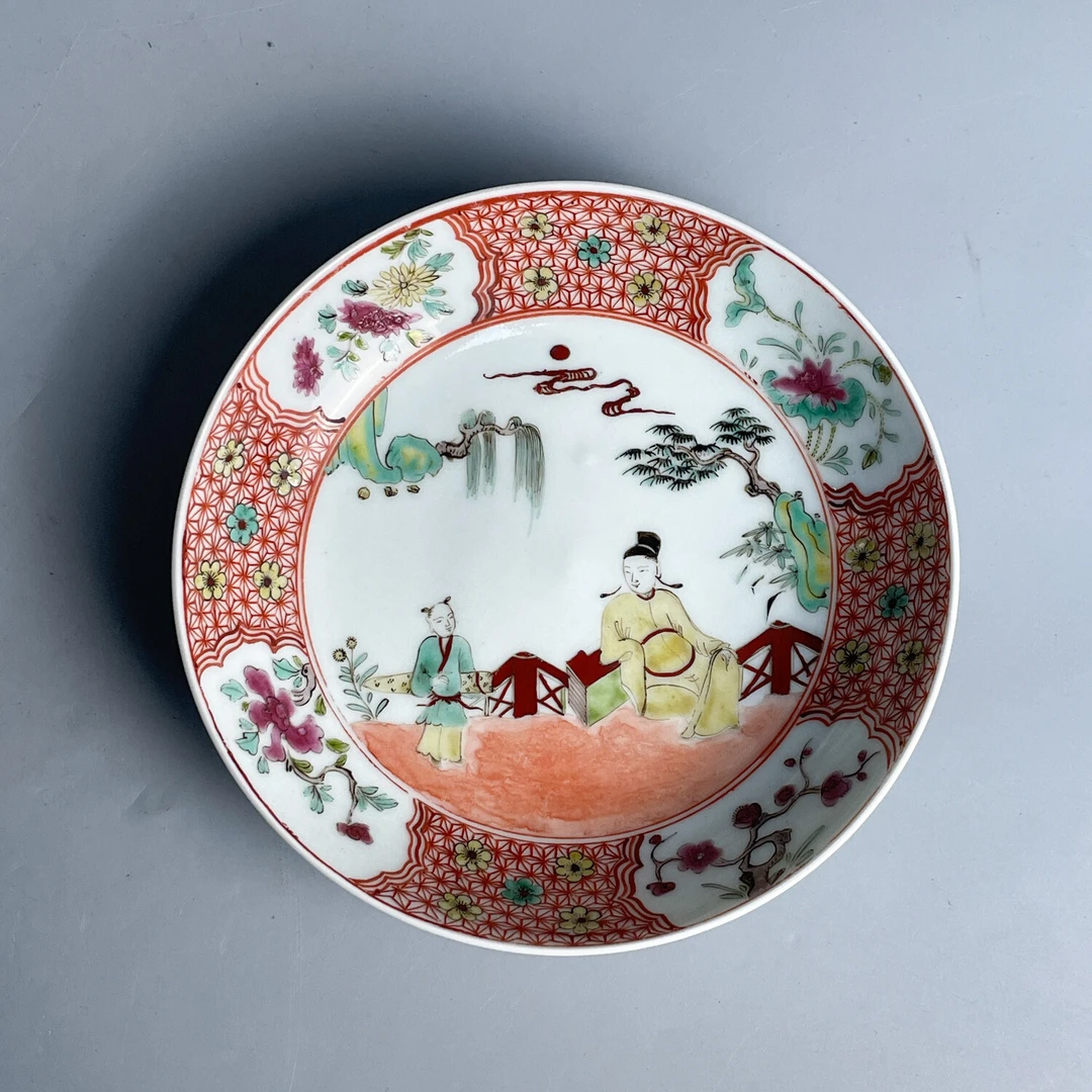 M25JV006D88 - 清中期粉彩人物纹盘