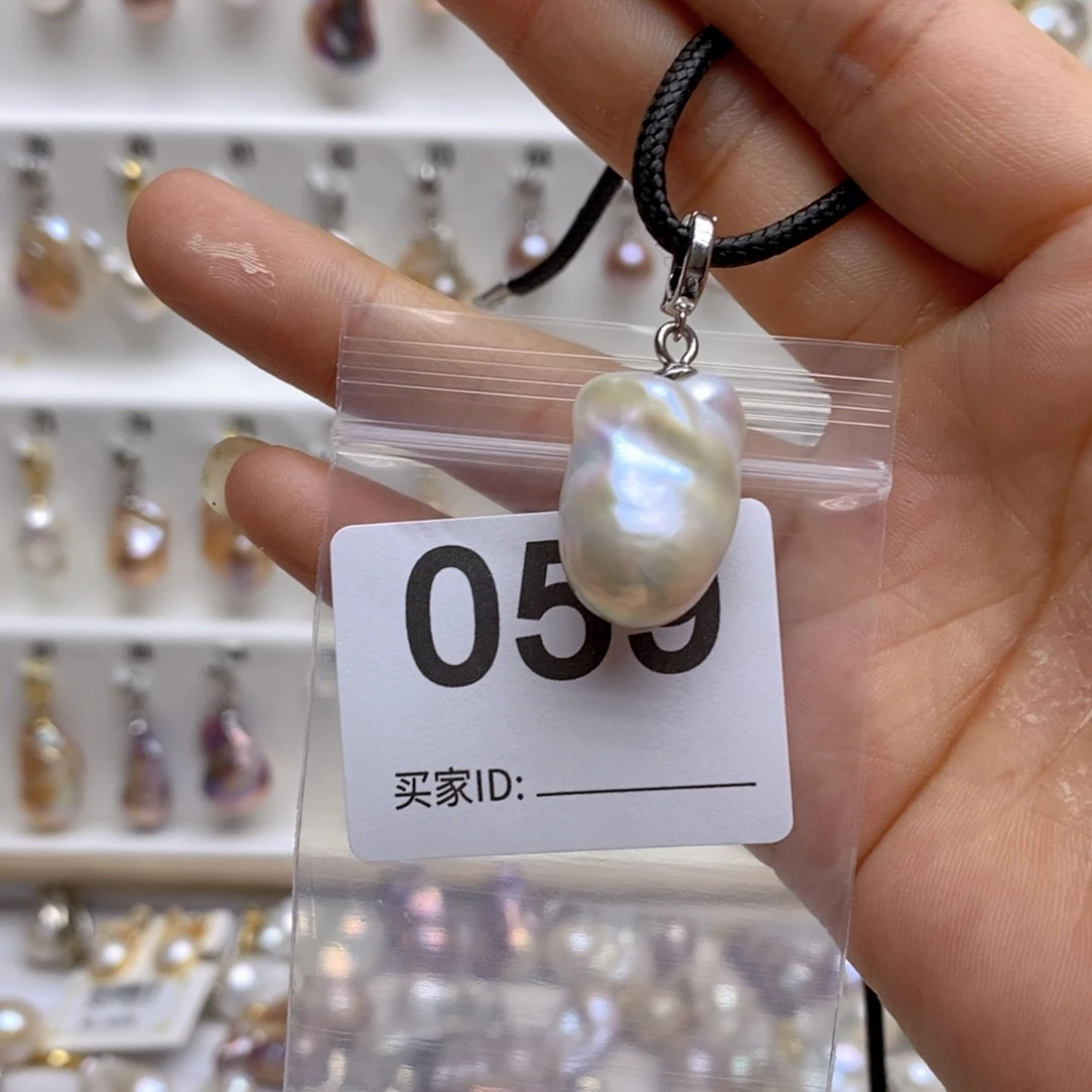 淡水珍珠颈饰银S925镶嵌59