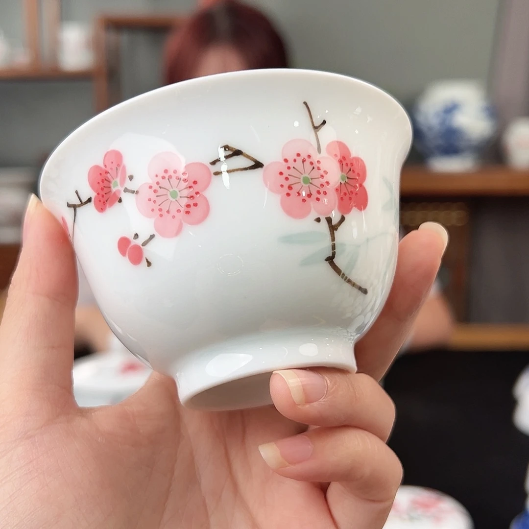滑石子 红梅撇口主人杯