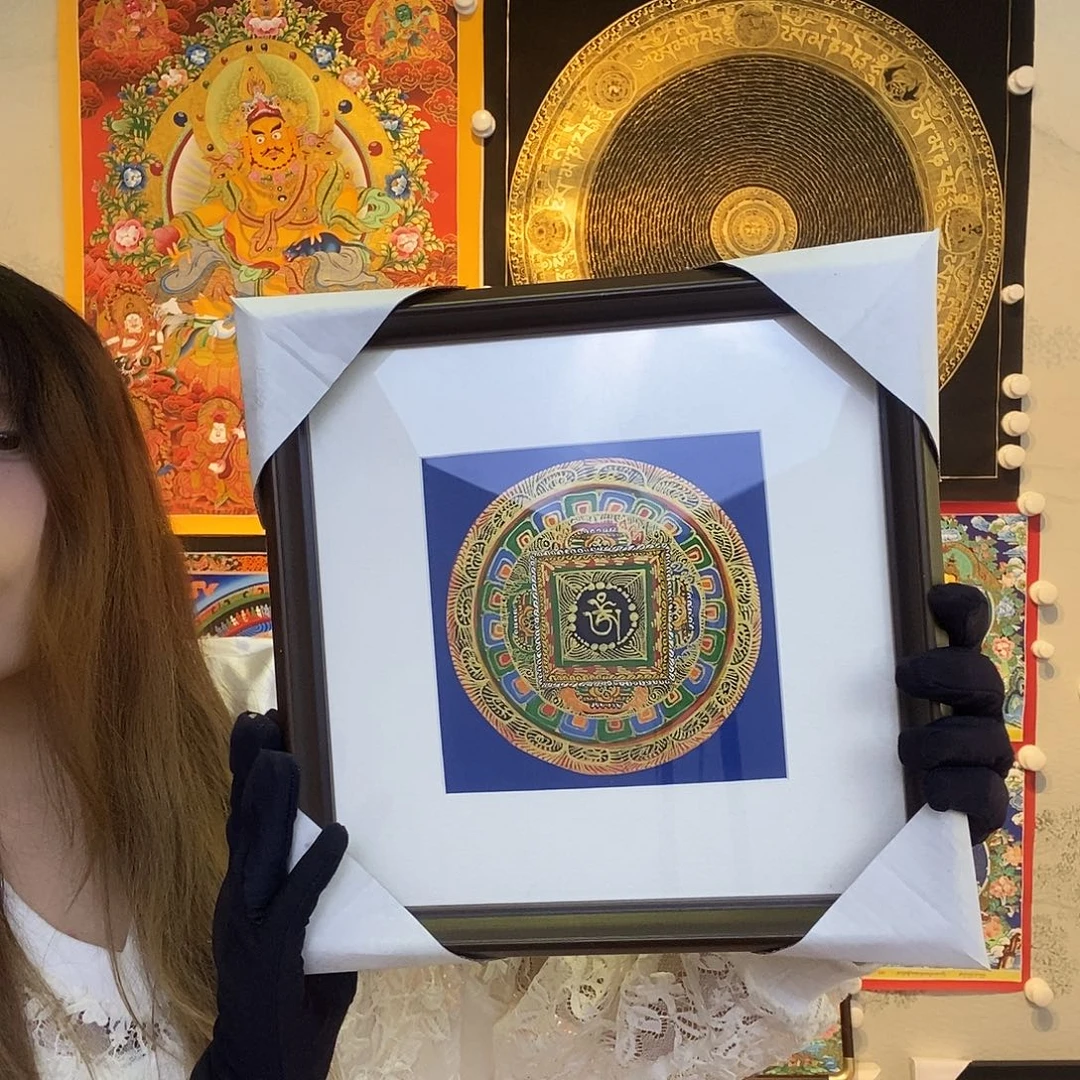 卷轴画纯手绘唐卡坛城27厘米左右