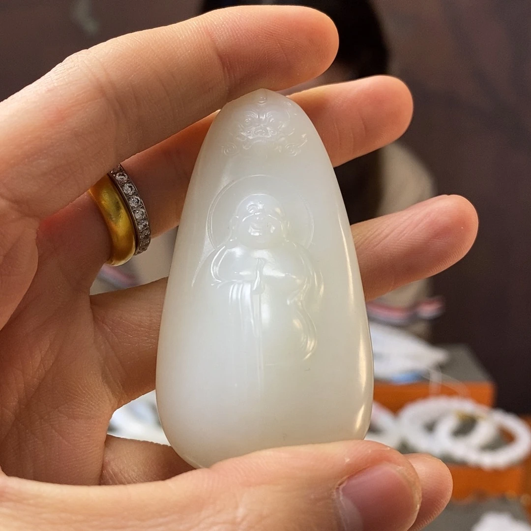 和田玉挂件未镶嵌清****6