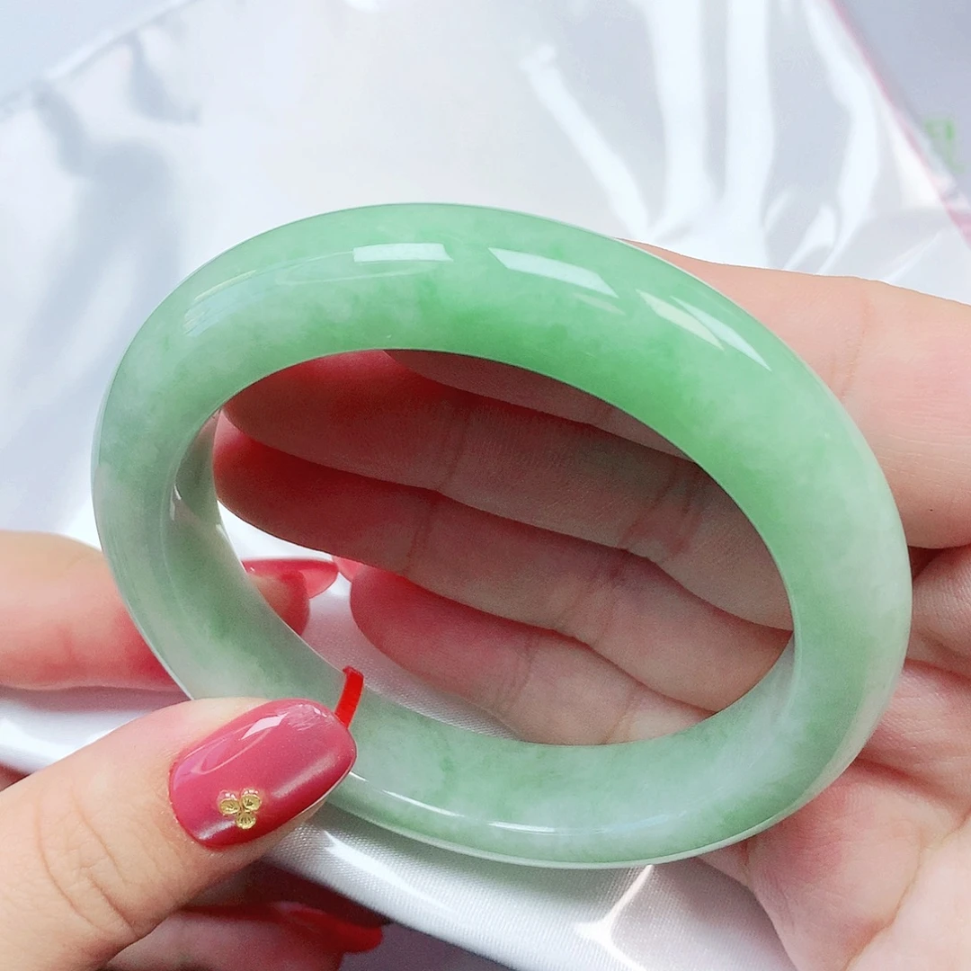 翡翠未镶嵌手镯天然缅甸翡翠A货765